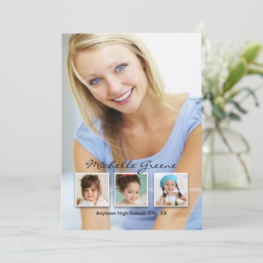 思い出4写真卒業発表 招待状 (スタンド正面)