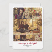 思い出6枚写真丸型ホリデーグリーティングカード シーズンカード (正面)