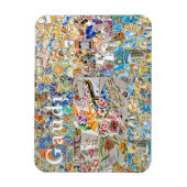 思い出。グエル公園。モザイク素晴らし。パート1. マグネット (縦)