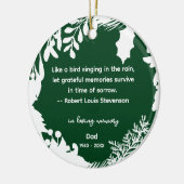 思い出 感謝の記憶 名言 緑の写真 セラミックオーナメント (左)