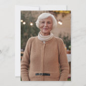 思い出、知恵と愛の80歳の誕生日パーティー 招待状 (裏面)