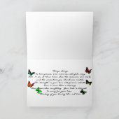 思い出 – 蝶々のお悔やみカード カード (内部)