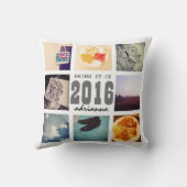 思い出Instagramフォトコラージュ2016それを持って来る クッション (裏面)