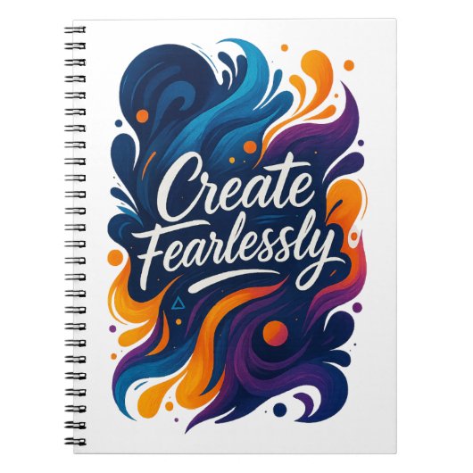 「思い切って創造せよ」ノート - Fearlessシリーズ ノートブック (正面)