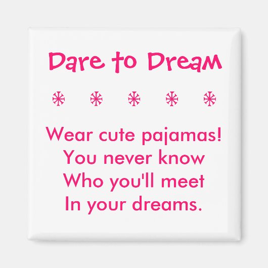 思い切って磁石を夢見る マグネット (正面)