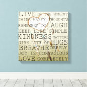 思い前向き出のドリームキャッチャー キャンバスプリント (インサイチュ (ウッドフロア))