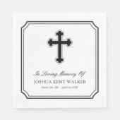 思エレガントい出の葬儀に十字架を架ける スタンダードランチョンナプキン (正面)