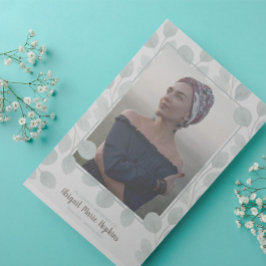 思エレガントい出の葬儀のユーカリ サンキューカード