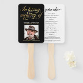 思エレガントい出の葬儀の写真 ハンドファン (正面&裏面)