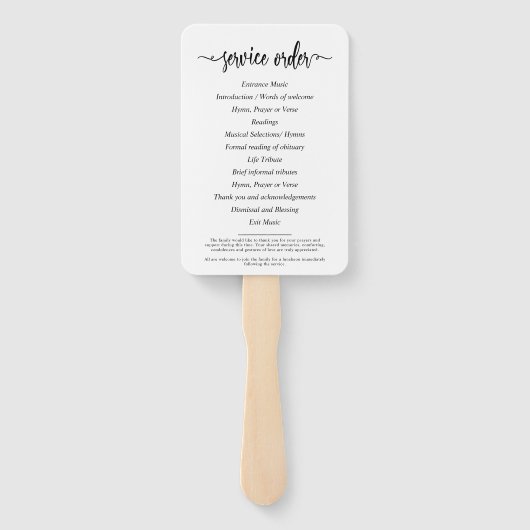 思エレガントい出の葬儀の写真 ハンドファン (裏面)