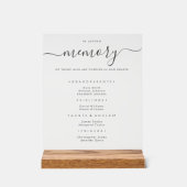 思エレガントい出の記念結婚に アクリルサイン (正面)