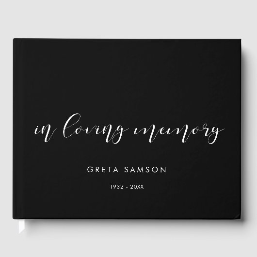 思シンプルい出エレガントの葬儀で ゲストブック (正面)