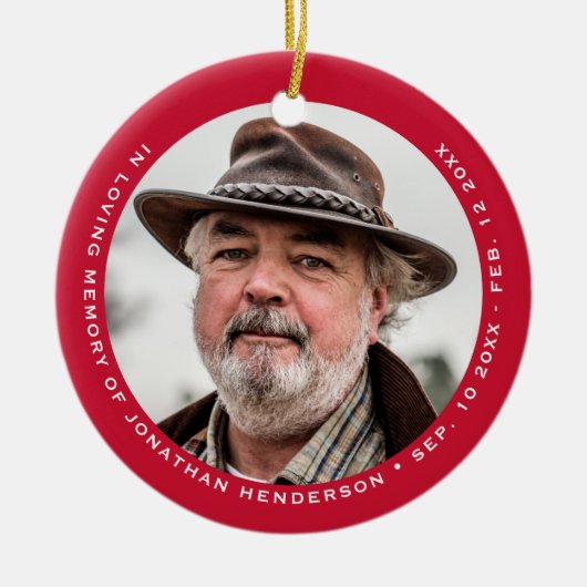 思シンプルエレガントい出の写真の愛 セラミックオーナメント (正面)