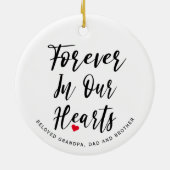 思シンプルエレガントい出の写真の愛 セラミックオーナメント (裏面)