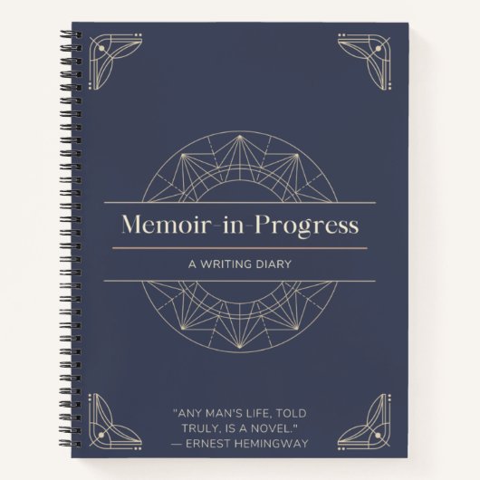 思スタイリッシュい出や思考を始める日記 ノートブック (正面)