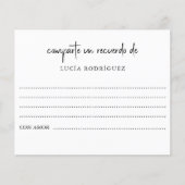 思スペインのい出の共有のための葬儀紙 (正面)