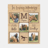 思パーソナライズされたい出を愛する愛馬 フリースブランケット (正面)