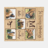 思パーソナライズされたい出を愛する愛馬 フリースブランケット (正面(横))