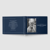 思モダンい出の葬儀で白と海軍 ゲストブック (全面)