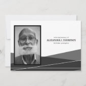 思モダンい出の葬式で白黒 サンキューカード (正面)