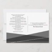 思モダンい出の葬式で白黒 サンキューカード (裏面)