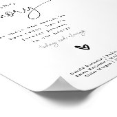 思モダンい出を愛するミニマ結婚リスト ポスター (角)