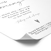 思モダンい出を愛するミニマ結婚リスト ポスター (角)