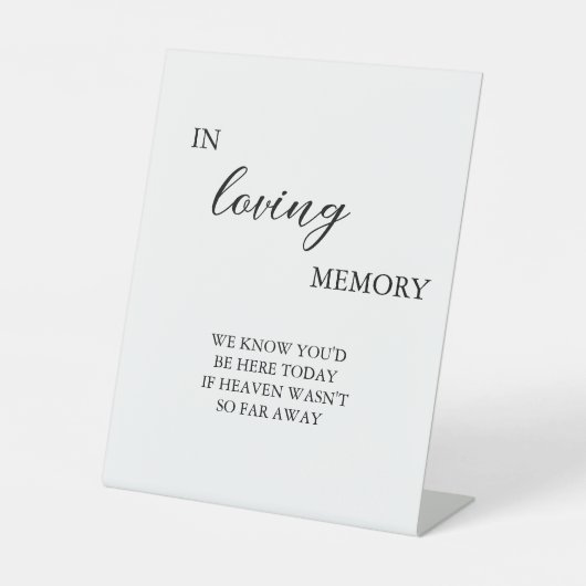 思モダンい出を愛するミニマ結婚リスト 台座サイン (正面)