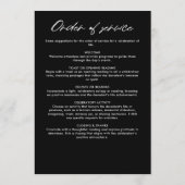 思モダンエレガントい出の葬儀の台本 プログラム (裏面)