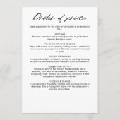 思モダンエレガントい出の葬儀の台本 プログラム (裏面)