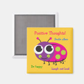 思前向きい – かわいいLadybugマグネット マグネット (正面/裏面)