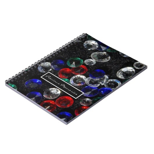 思大切い出の宝石パーソナライズされた ノートブック (左側)