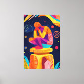 思想家の生き生きとしたフォヴィストのビジョン キャンバスプリント (正面)