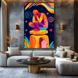 思想家の生き生きとしたフォヴィストのビジョン キャンバスプリント