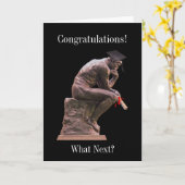 思想家卒業おめでとう カード (黄色い花)