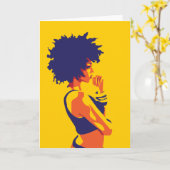 思想家 カード (黄色い花)