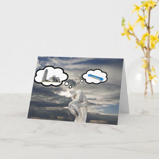 思想家 カード (黄色い花)