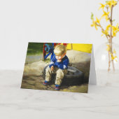 思想家 カード (黄色い花)