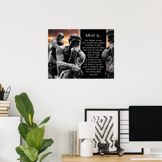 思想家 ポスター (ホームオフィス)