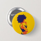 思想家 缶バッジ (正面&裏面)