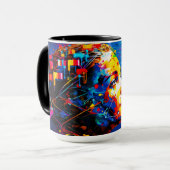 思想的な女性 マグカップ (正面左)