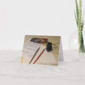 思慮深いアーティストグリーティングカード カード (正面)