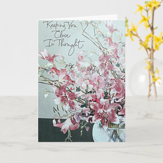 思慮深いカード カード (黄色い花)