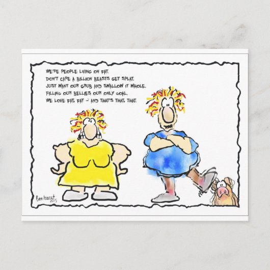 思慮深いカード ポストカード (正面)