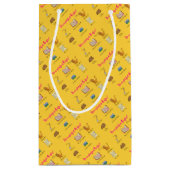 思慮深いギフトのおもしろいなクリスマスの漫画 スモールペーパーバッグ (裏面)