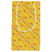 思慮深いギフトのおもしろいなクリスマスの漫画 スモールペーパーバッグ (正面)