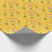 思慮深いギフトのおもしろいなクリスマスの漫画 ラッピングペーパー (角)