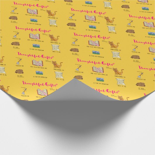 思慮深いギフトのおもしろいなクリスマスの漫画 ラッピングペーパー (角)