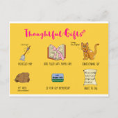 思慮深いギフトのおもしろいな漫画のクリスマスカード シーズンポストカード (正面)