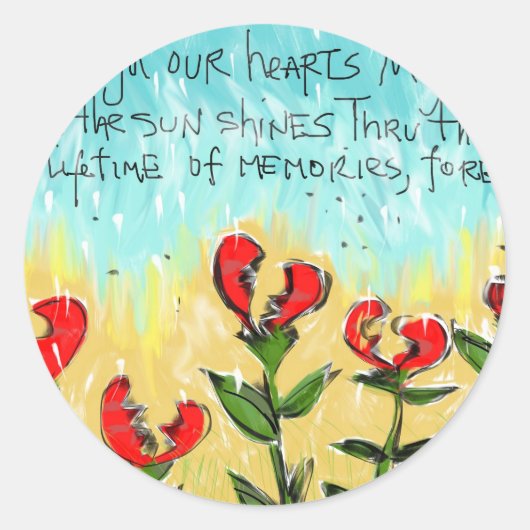 思慮深いクリエイティブ悔やみや弔慰カード ラウンドシール (正面)